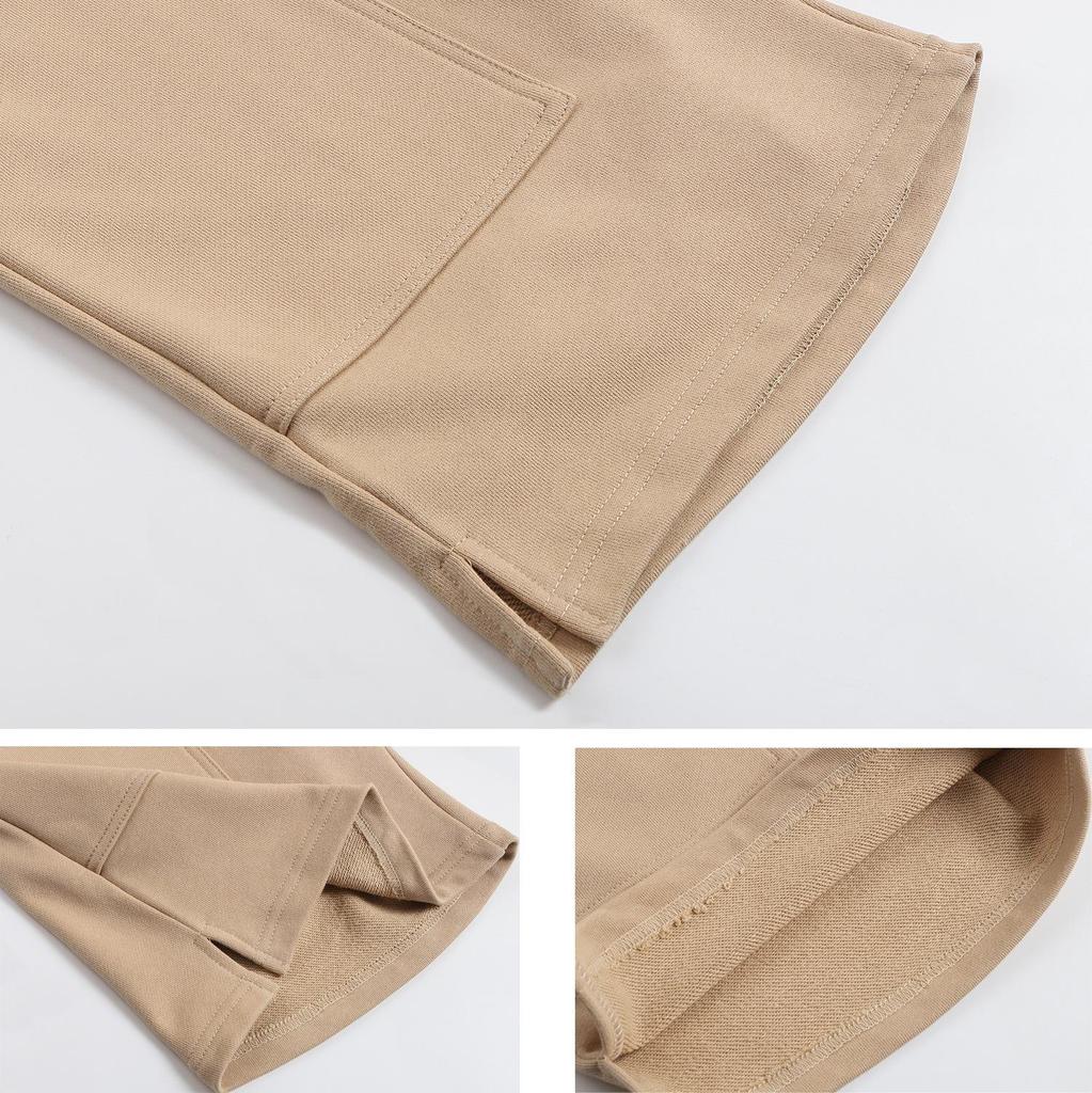 Мужские повседневные шорты AMI с большим карманом, свободные шорты из чистого хлопка, спортивные шорты для бега на открытом воздухе