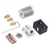 Комплект Hotend для 3D-принтера, 0,4 мм латунное сопло, алюминиевый нагревательный блок, биметаллические детали для Hot End