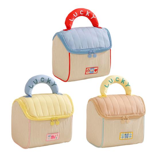 Bag Large Capacity Handheld Wash Bag Zipper Closure Multi-functional Beauty