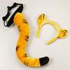 1/2/4Pcs Tigeres Costume Set Tigeres Ears Headband Tail Paw Gloves Kids Halloween Christmas Party Animal Cosplay Costume