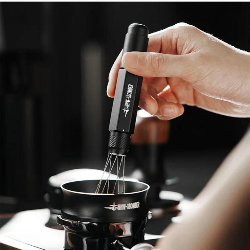 Coffee Distributor New Upgraded WDT Tool Coffee Needle Stirrer Espresso Distribution Tool Adjustable Range Magnetic Storage