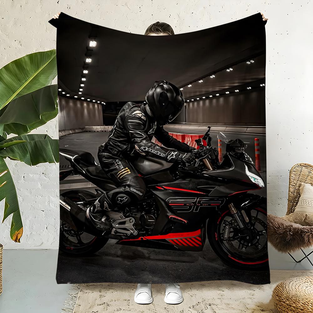 Brand C-CFMOTO Throw Flannel Throw Blanket,Bed Home Office Nap Blanket Travel,Camping,Picnic Blanket Soft Decor