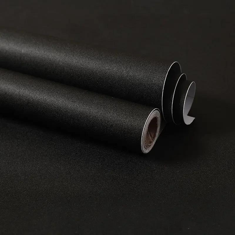 Водонепроницаемые матовые обои Белые Черные Виниловые самоклеящиеся наклейки для стен Мебель Гостиная Контактная бумага Домашний декор
