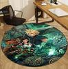 Final Fantasy Pattern Round Rug, Indoor/Outdoor Mat, for Picnic, Gameroom, Bedroom, Office, Living Room, Home Decor Carpet, Birthday Gift