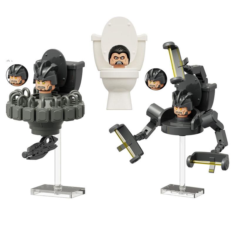 3 шт./комплект Игрушка-периферия для игры Skibidi Toilet, Говорящий человек, ТВ-человек, Мультяшный персонаж, Модель, Коллекционные игрушки, Подарки на день рождения