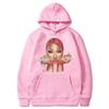 Модная толстовка с принтом лица рэперши Megan Thee Stallion, винтажный хип-хоп 90-х, мужская и женская, с флисовой подкладкой, оверсайз, повседневная, уличная одежда