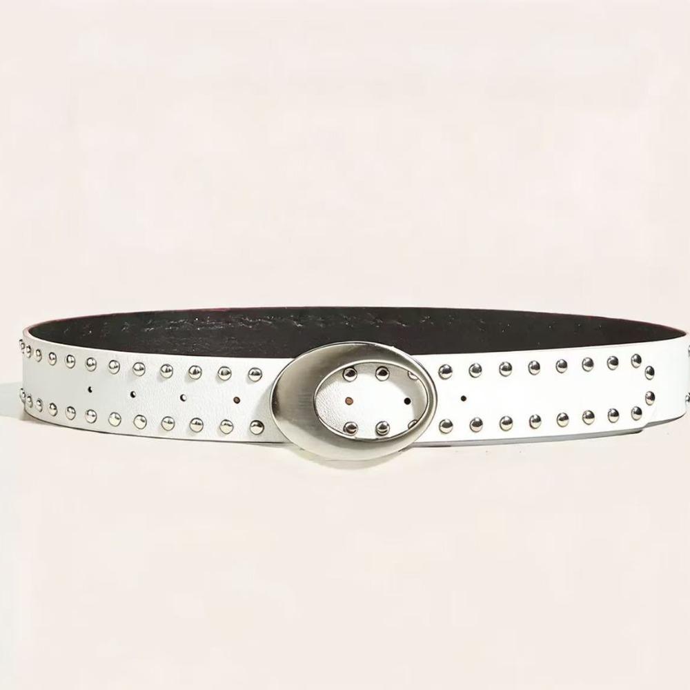 PU Leather American Retro Belt Rivets Waist Belt Personality Women Niche Belts For Jeans,Skirt
