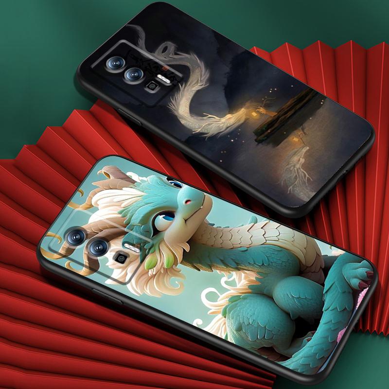 True Dragons For Xiaomi Redmi 9A 9C 9AT 10C 9 9T 10 12C 13C 8 12 K60 A1 K50 K40 5G Black Funda Phone Case