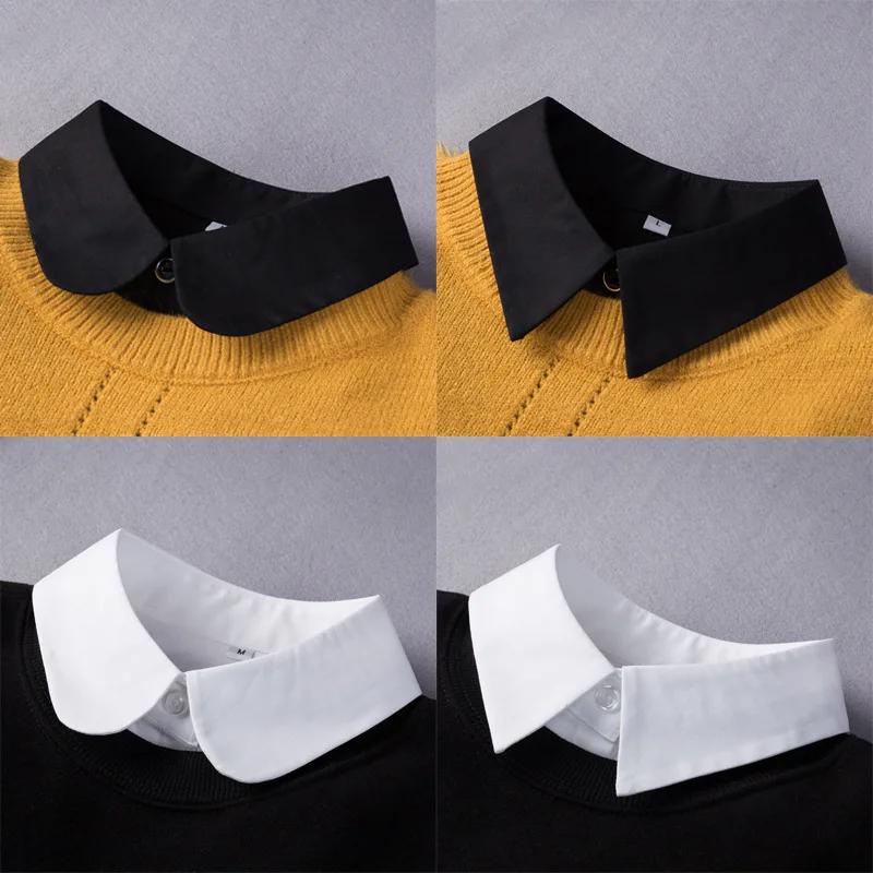 L Size Fake Collar for Women Shirt Sweater Detachable Collar False Collar Lapel Blouse Tops Faux Col Neckwear Nep Kraagje