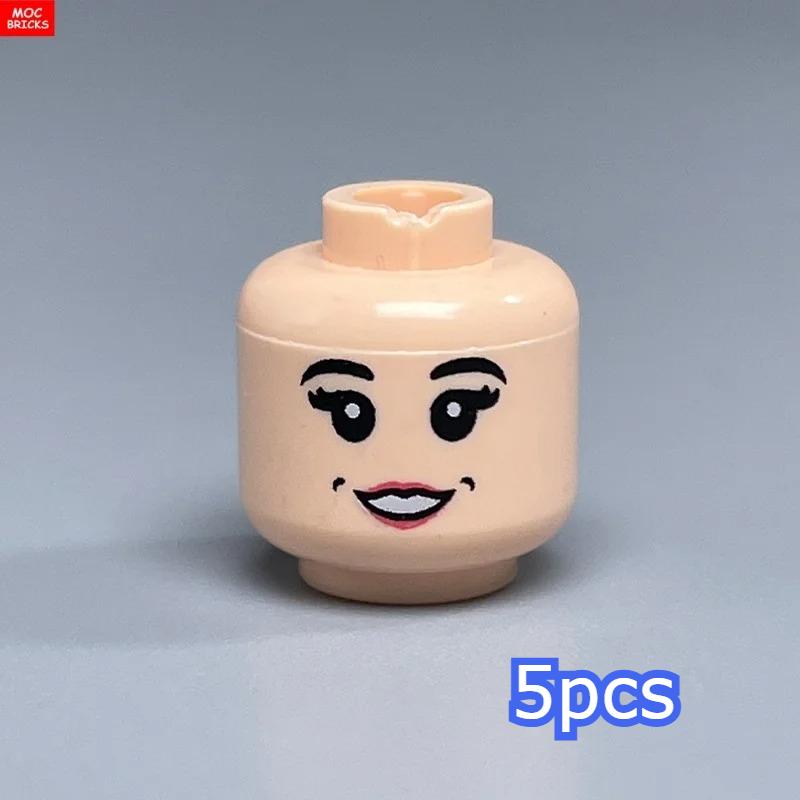 MOC Детали Конструктора Полая Плоть Выражение Лица Голова Идеально Для Фигурки 4 см Сделай Сам Образовательные Строительные Блоки Игрушки Детские Подарки