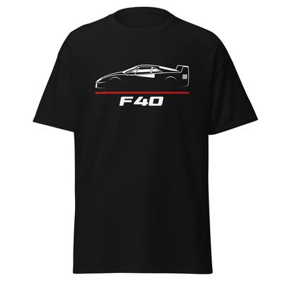 Премиальная футболка для энтузиаста автомобиля Ferrari F40, подарок на день рождения