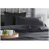 1 Taie d'oreiller percale de coton uni 63 x 63 cm Elysee anthracite