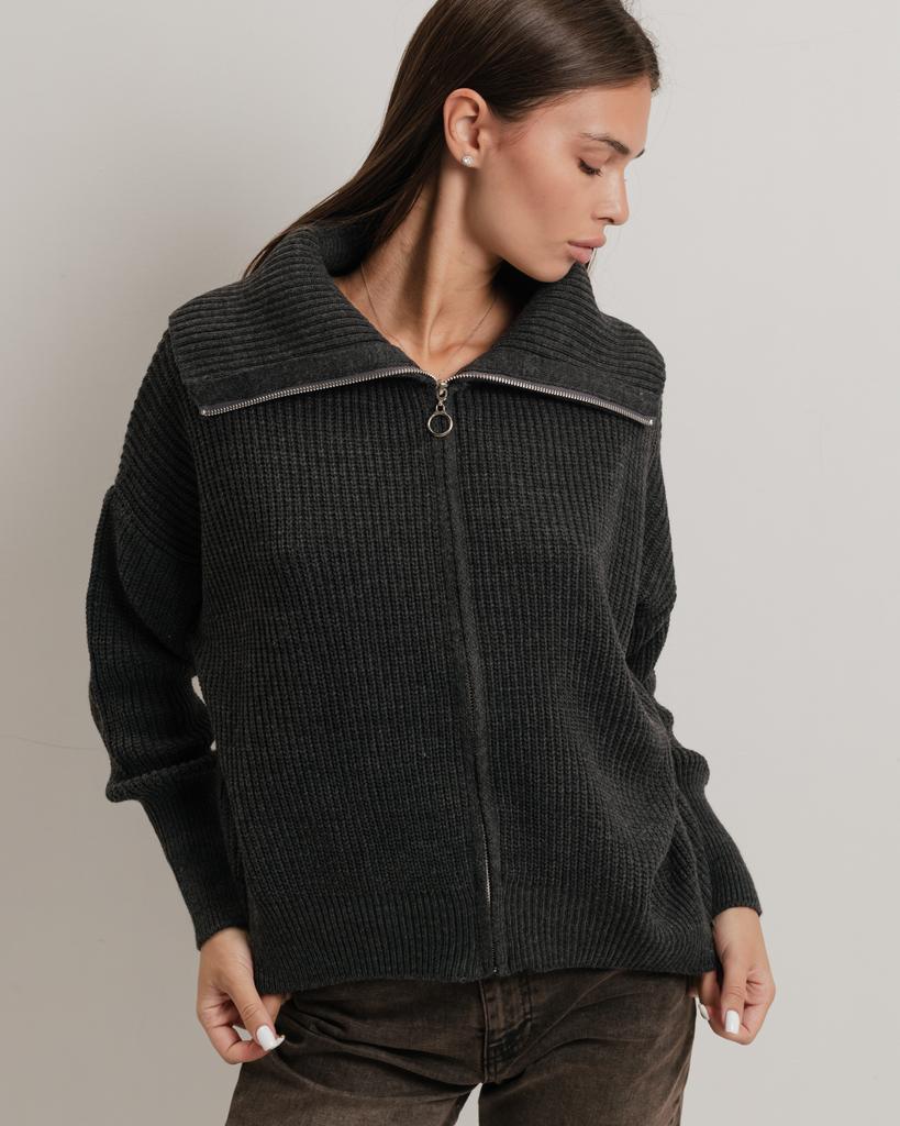 Кофта с молнией Rimas 11400 серая