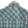 Wrangler Рубашка в клетку 90-х годов с коротким рукавом в западном стиле M зеленая система мужская б/у