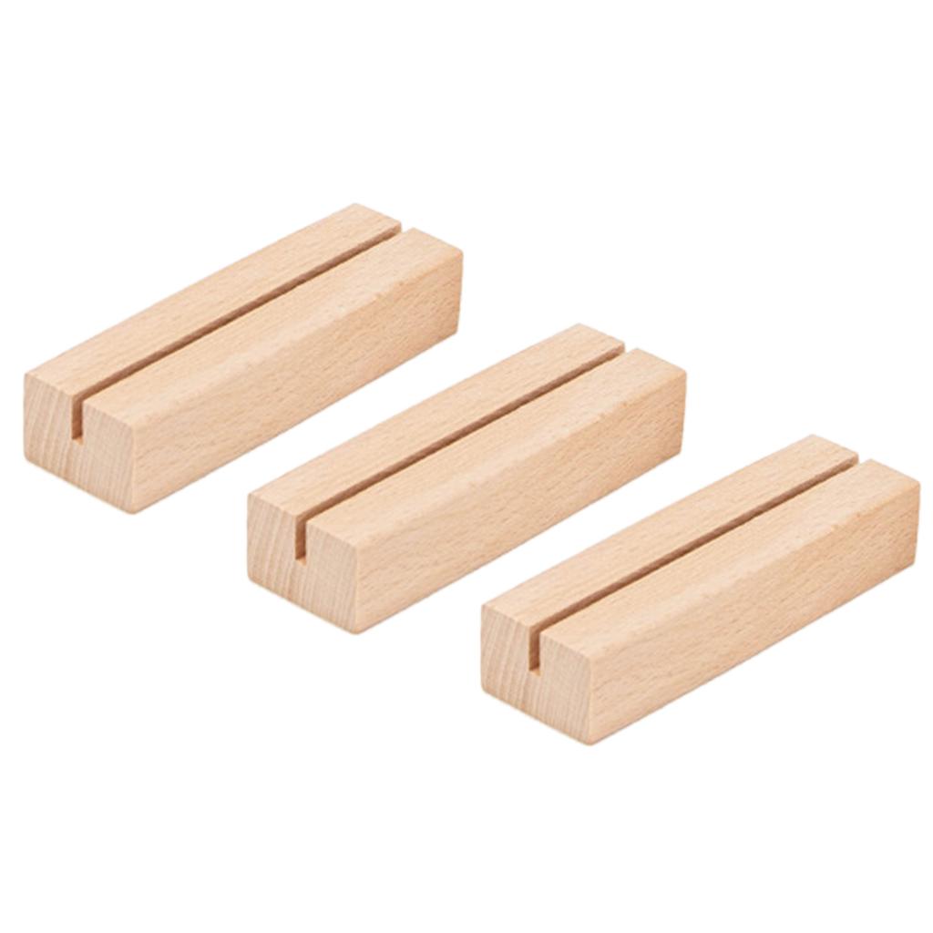 10 PCS Wooden Place Card Holders Wood Table Number Stands Picture Holder Acrylic Sign Holders for Wedding Dinner Party