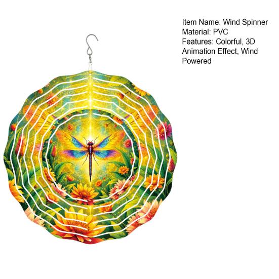 Dragonfly Wind Spinner Bird Kinetic Spinner Hanging Animated Wind Spinner