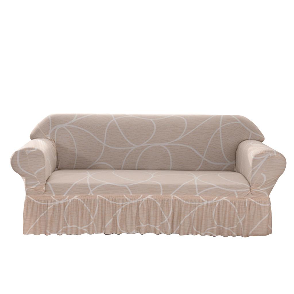 Все включено Эластичный Чехол на диван из молочного шелка с принтом Юбка Кружево Пасторальный стиль Чехол Универсальный на все сезоны