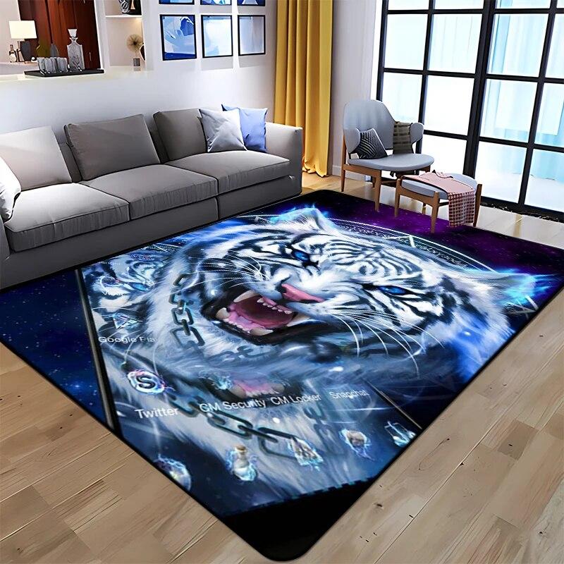 Ковер с принтом тигра и животного, домашний ковер, детская комната, стул для гостиной, прикроватный современный простой напольный коврик, кавайный ковер