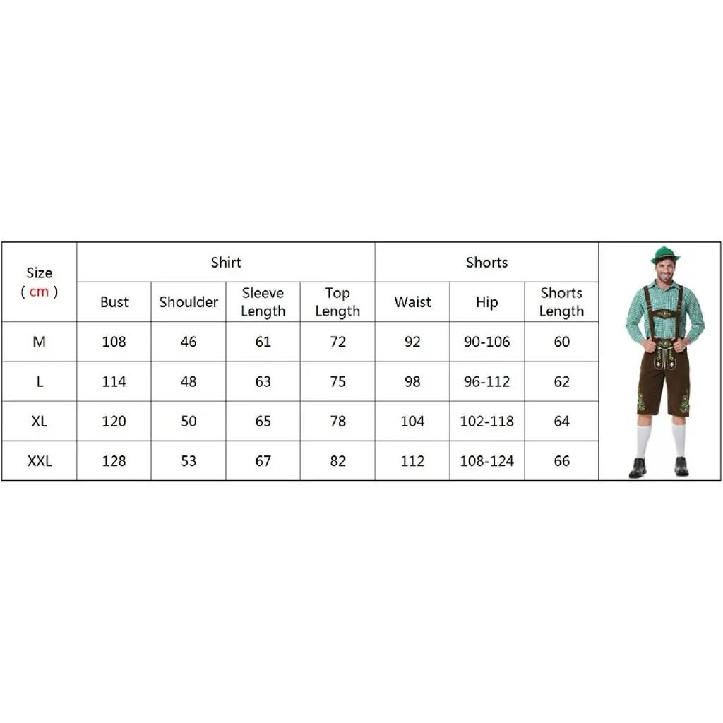 Men Oktoberfest Costume German Oktoberfest Pubs Bartender Outfit Beer Man Costumes Lederhosen Bavarian Octoberfest
