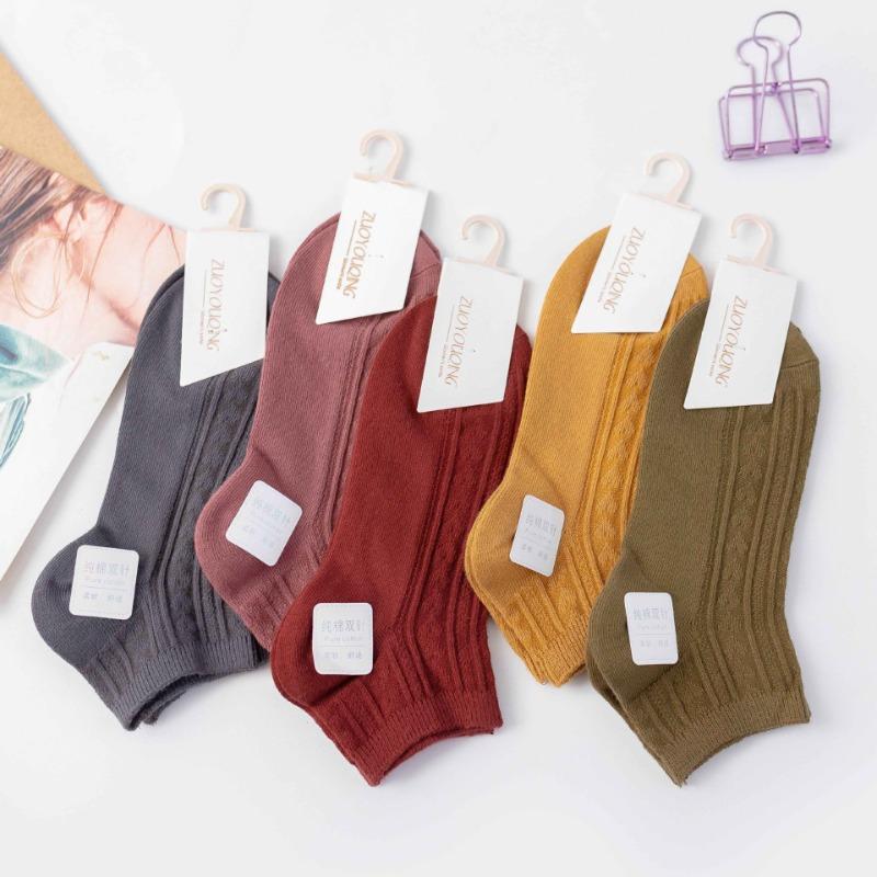 5 пар летних женских коротких носков-лодочек с низким верхом