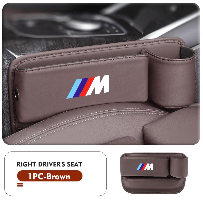 KHQB5 Car Seat Gap Storage Box Door Side Seat Gap Organizer Case For BMW Performance X1 X3 X5 E39 E46 E90 F20 E60 F30 M3 M5