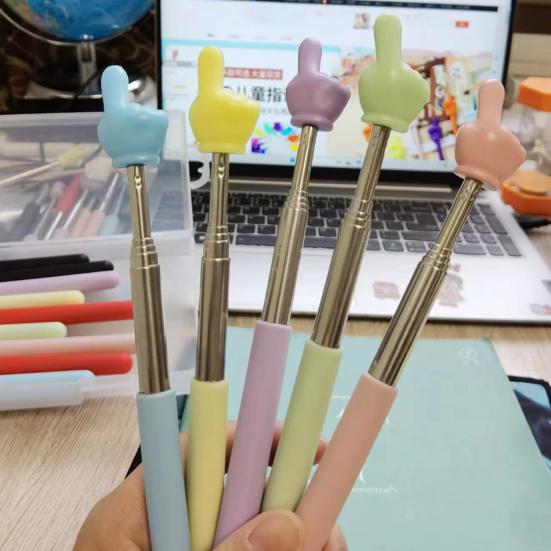 Выдвижная палочка для пальцев, выдвижная телескопическая указка для учителей в классе, мини-ручной презентер, доска для презентации, указатель