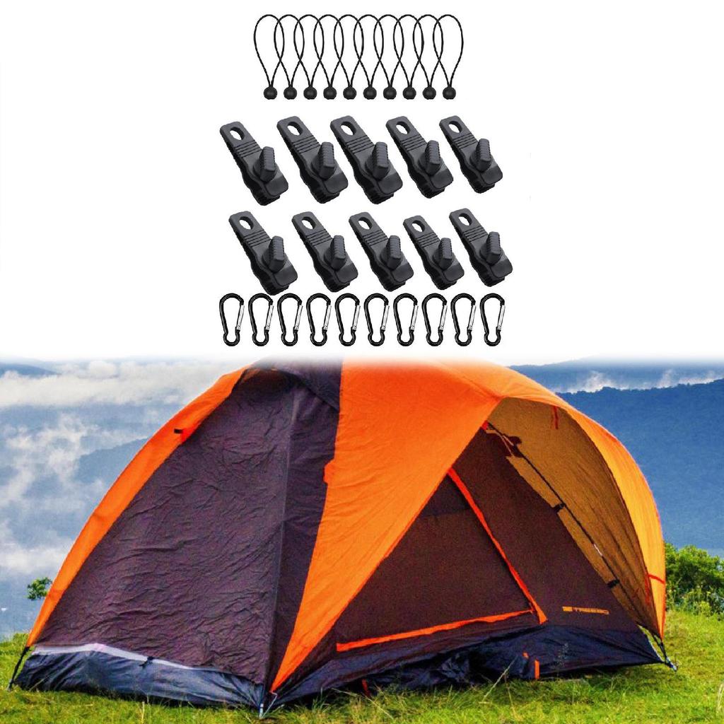 30 шт./компл. зажимы для брезента, карабины, инструменты для кемпинга, пряжка, зажим для палатки, замок, ручка для улицы