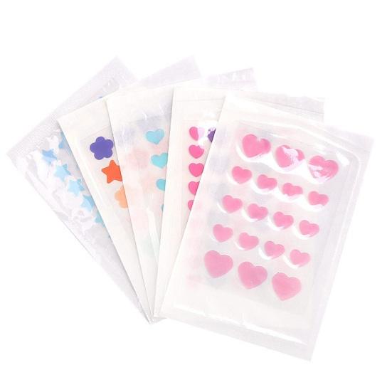 2 листа пластырей от прыщей, невидимые яркие цветные гидроколлоидные наклейки, пластыри от прыщей для ночного восстановления