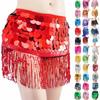 Women's High Waisted Sexy Sequined Half Skirt Waist Accessories Sequined Belly Dance Waist Scarf