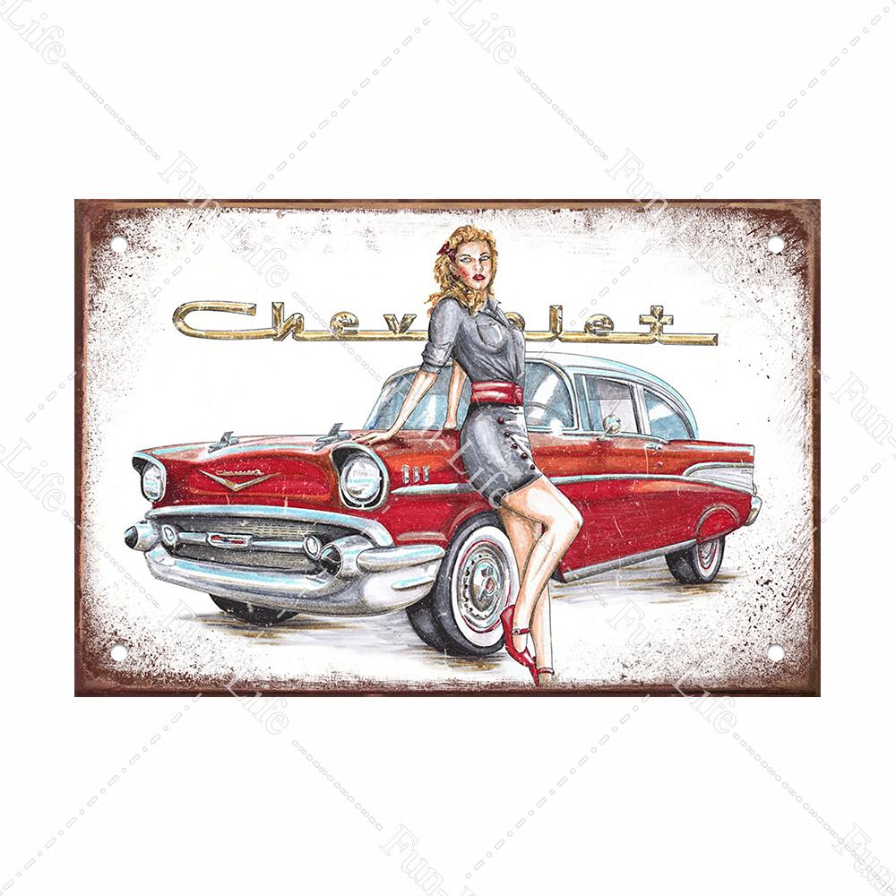 Красота девушки винтажный металлический плакат Ретро жесть Компактная автомобильная жестяная вывеска доска для домашнего паба, бара, кафе, гаража, декор стен 20x30 см