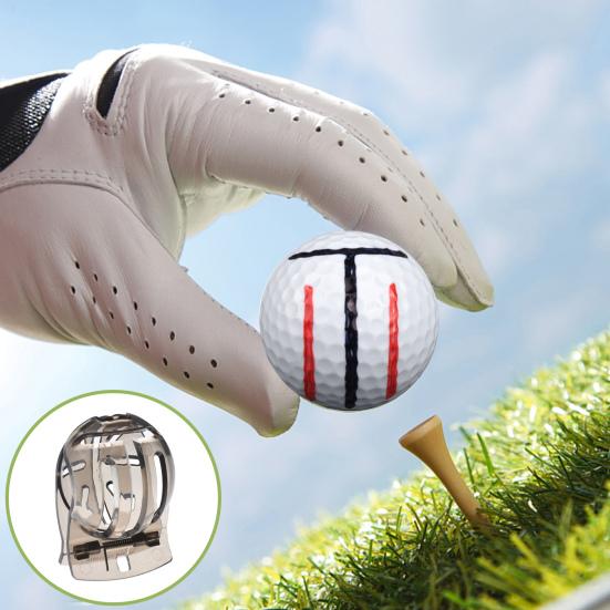 Клипса для разметки мяча для гольфа Тройная линия Маркер для рисования Шаблон Трафарет Портативный Гольф