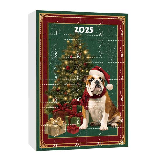 Dog Advent Calendar 2025 24Pcs 2D Dog Breeds Ornaments for Tree Decor 24 Days Christmas Countdown Calendar Surprise Gifts for Dog Lovers