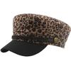 Marine Leopard Newsboy for Going CZ208 [White Fang] Cap, Print, Cap, Black, Hat, Out, Travel, Cosplay, Women, (Coffee)