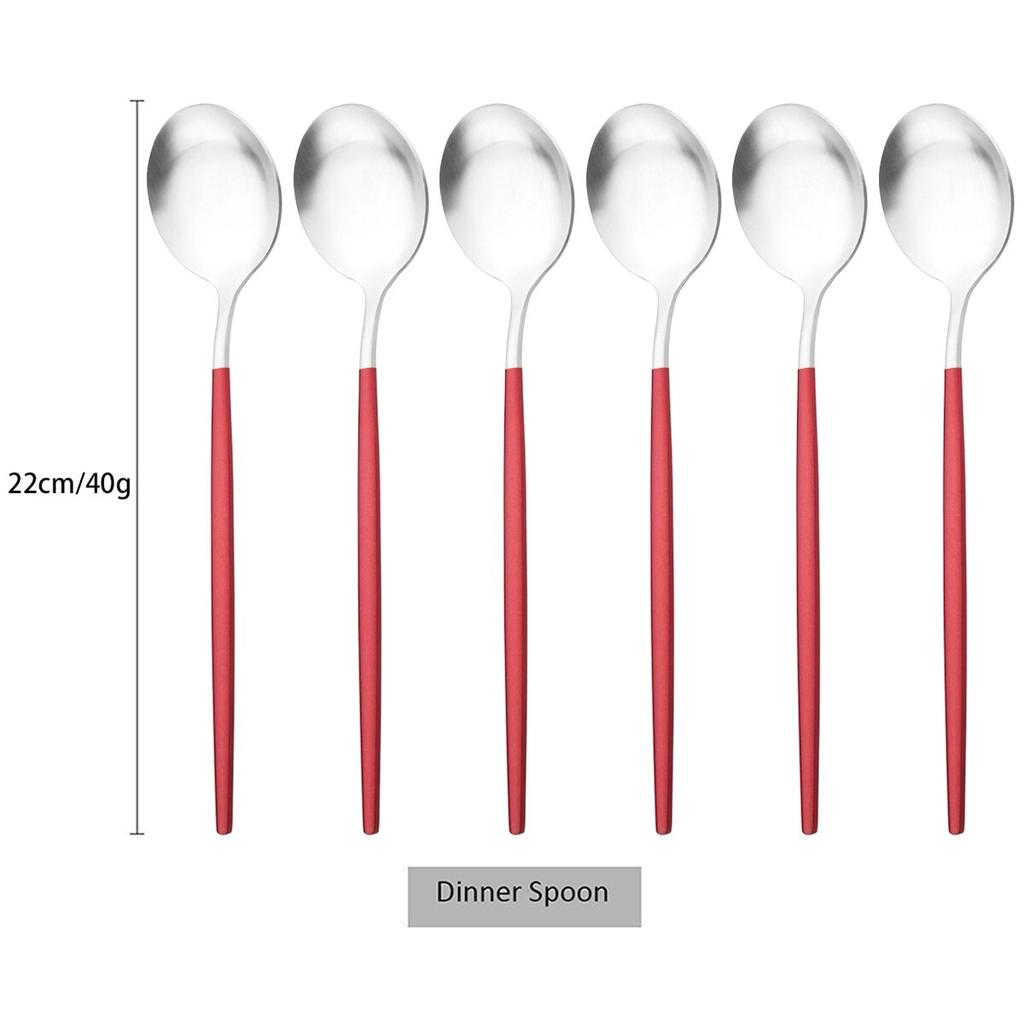 6 шт./компл., набор столовых ложек из черного золота, матовая западная нержавеющая сталь, столовые приборы, столовые приборы, десертная ложка, посуда, набор кухонных столовых приборов для вечеринок