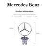 AABID1 ZZZ---1pcs 44mm 3D Metal Blue Chrome Star Bonnet Hood Logo Emblem Badge for Mercedes Benz AMG W202 W203 W204 W208 W210 W220 W221