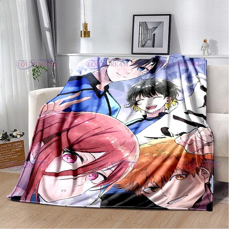 Одеяло с синим замком из японского мультфильма аниме, теплое, уютное домашнее одеяло для кровати, дивана, дивана, легкие подарки для мальчика