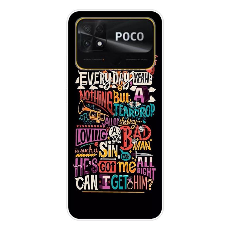 Для Xiaomi Poco C40 C 40 Чехол Мягкая силиконовая задняя крышка Мультяшный чехол для телефона Разнообразие