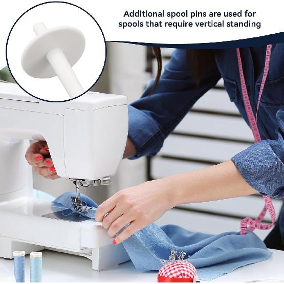 Auxiliary Spool Pin, 6 Pcs Pare Sewing Machine Spool Pin Thread Spool Holder for Most Sewing Machines Bobbin Winder Spindle