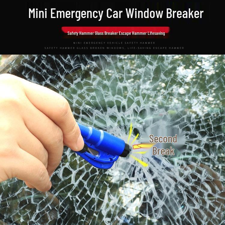 Multi-Functional Car Escape Hammer: Compact 3-in-1 Glass Breaker and Window Emergency Tool