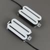 FLEOR Комплект звукоснимателей Humbucker с горячими двойными рельсами для грифа и бриджа, для электрогитары, Белый/Черный