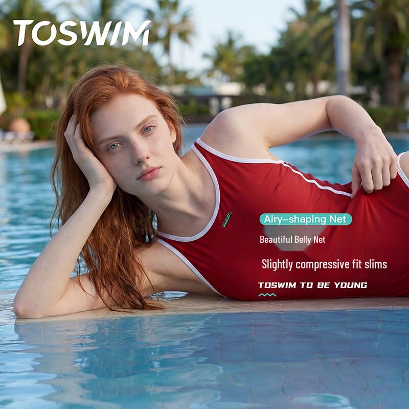 Женский слитный купальник TOSWIM без рукавов для тренировок