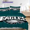 Постельное белье с узором Philadelphia Eagles Комплект одеял Покрывало Наволочка Домашний Декор Подарок на День Рождения (1 пододеяльник + 2 наволочки, без наполнителя)