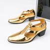 2025 Hot-selling Men's High-heeled Leather Shoes Designer New Fashion Men's Sandals 46 Large Size Leather Sandals