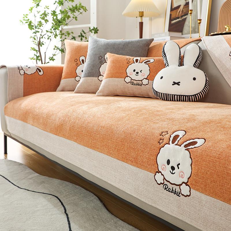 Чехол для дивана Lucky Bear, четырехсезонное универсальное полотенце для дивана для гостиной, нескользящий защитный коврик для дивана, чехол для сиденья, подушка