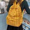 Простой клетчатый нейлоновый рюкзак в стиле ретро, большой вместимости, повседневный, с несколькими карманами, подходит для ежедневного использования и для студентов