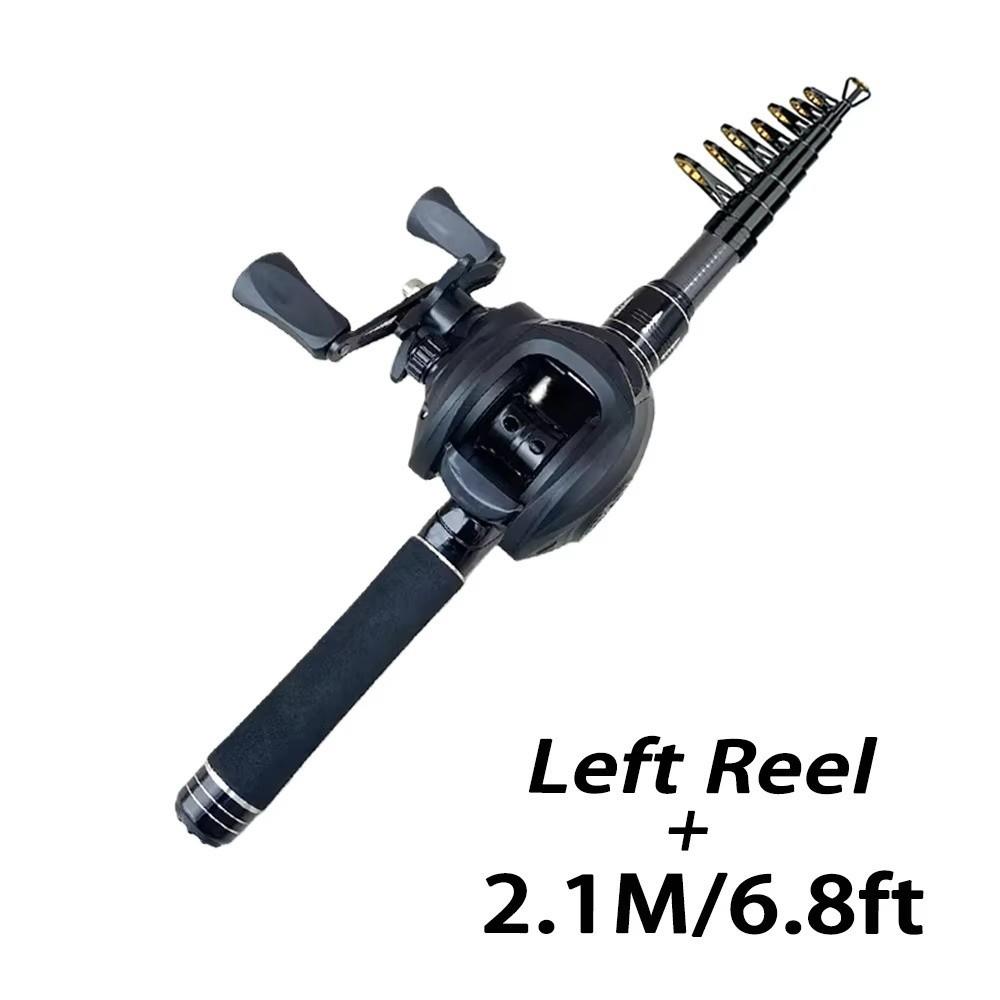 Ultralight Baitcasting Reel Combo Long Casting Mini Fishing Rod Telescopic Fishing Rod Travel