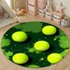 Handmade Style Round Sun Multicolor Carpet, Non-Slip Floor Mat for Hallway