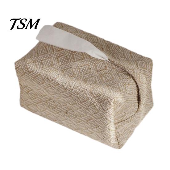Sturdy Tissue Container Non-woven Fabric Box, Multi-purpose Storage Organizer, Soft Durable Compact Pouch Paper Towel Dispenser Case, for Office Desk