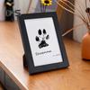 1 Set Pet Paw Printing Kit with Wooden Photo Frame DIY Dog Cat Paw Print Impression Puppy Kitten Pawprint Memorial Picture Frame Decoration Pet Lover