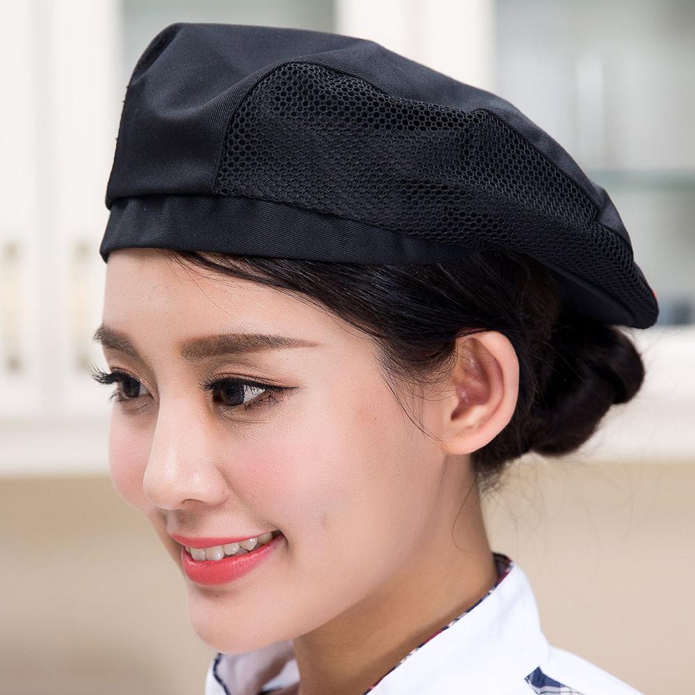 Mesh Men Women Work Wear Bake Hotel Breathable Cook Beret Waiter Cap Kitchen Tools Chef Hats
